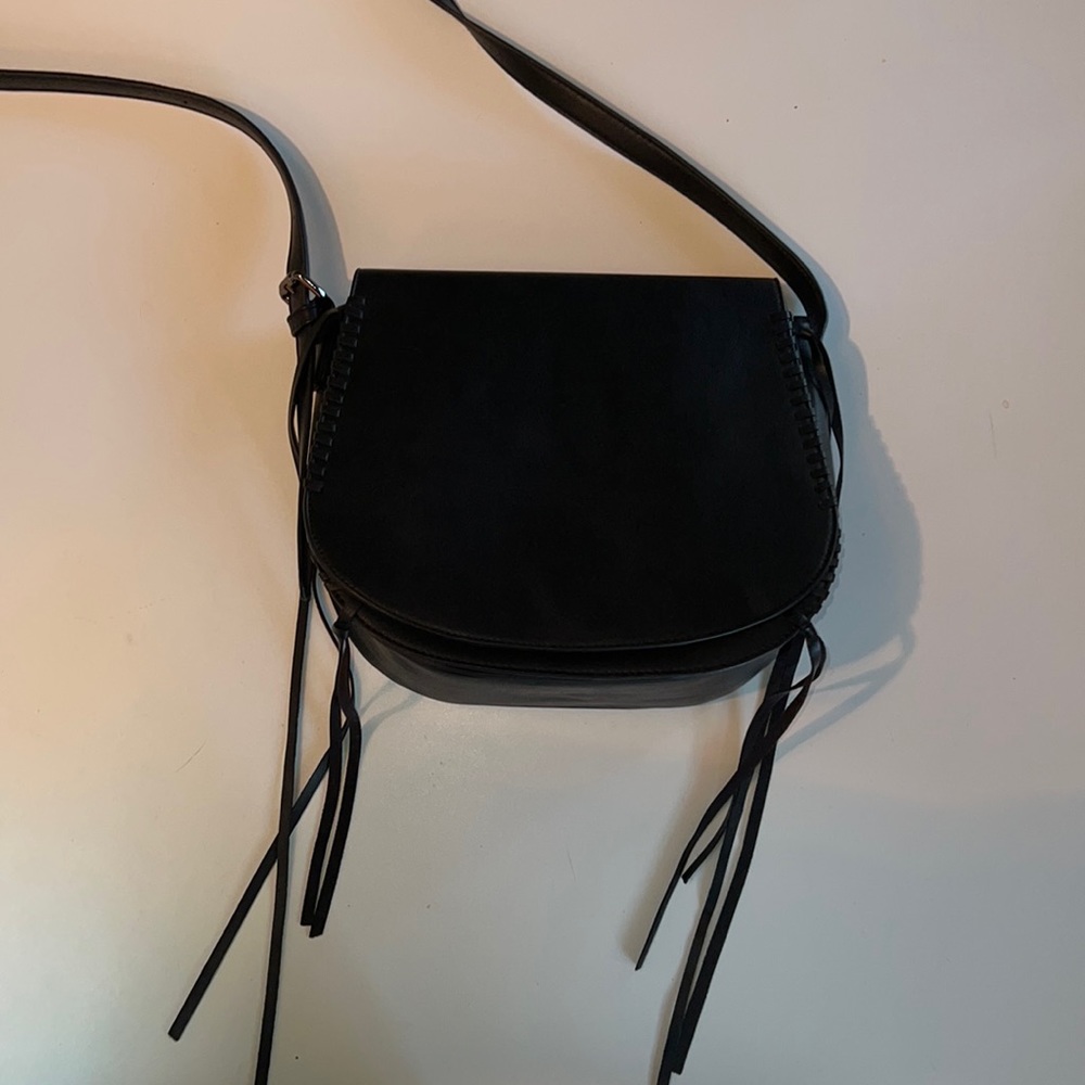 Urban Expressions Black Vegan Leather Boho Bag